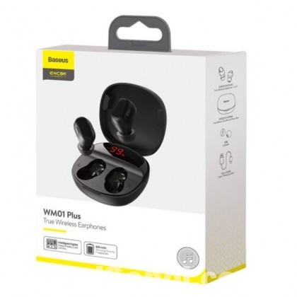 Baseus Encok True Wireless Earphones WM01 Plus - Black